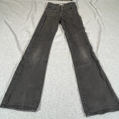 Levi's 725 High Rise Bootcut Black Cotton Blend Jeans Women's Size 28