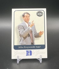 2001 Fleer Greats of the Game #57 Mike Krzyzewski DUKE BLUE DEVILS LEGEND RARE