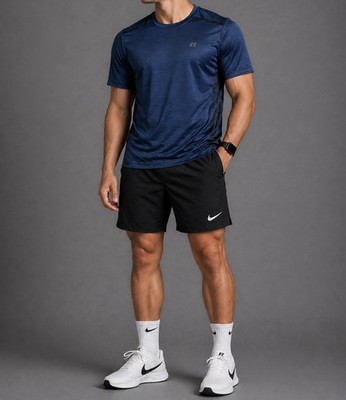 Russell Athletic Dri-Power 360 Sportshirt Herren Gr. L Blau