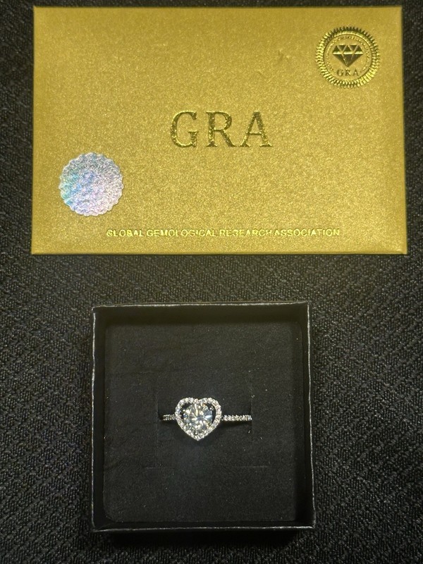 Sterling Silver Moissanite Ring Size 6