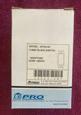 X-10 PRO 3-Way Decora Style Slave Switch Model: XPSS-IW Ivory / White
