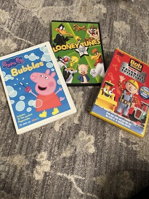 Peppa Pig, Looney Tunes, Bob the Builder DVD Lot of 3 Family Collection