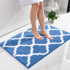OLANLY 36x24 Non-Slip Microfiber Bath Mat Rug, Soft, Absorbent, Washable