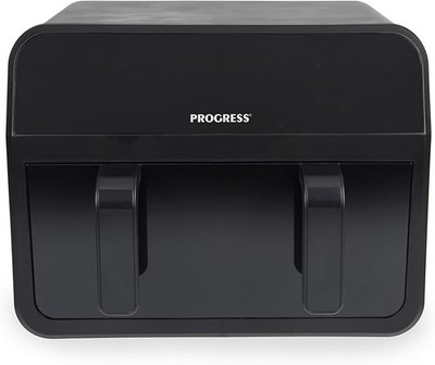 Progress Dual View Air Fryer - 7 Liter, Antihaft-Kochkorb, abnehmbare Divi