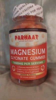 Magnesium Glycinate Gummies 1000mg 60CT PARHAAT Health Supplement Wellness OTC