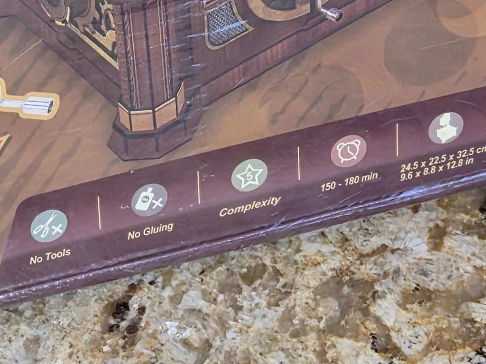 New Phonograph Music Box 3D Puzzle Musical Decor Craft CubicFun - Image 3 of 4