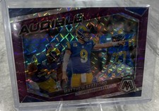 Panini 2023 Mosaic Matthew Stafford Rams Audible Purple Mosaic Prizm /49