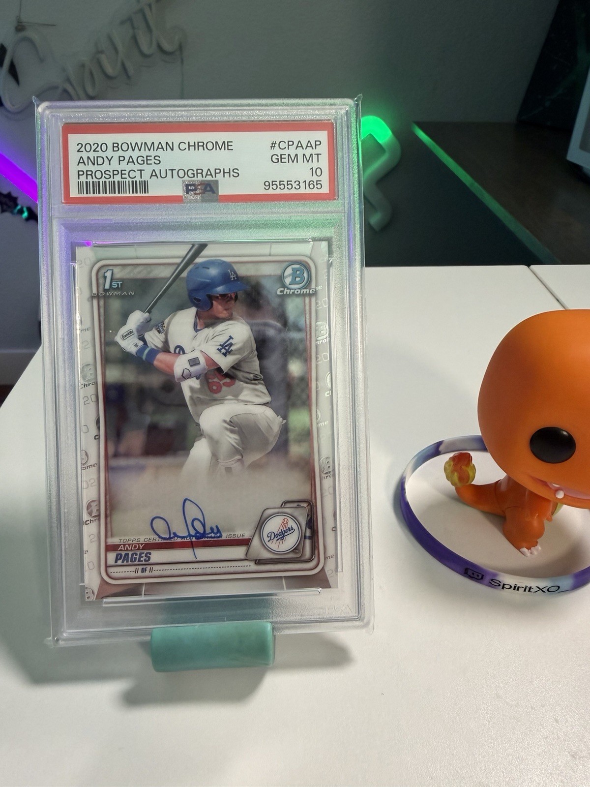 2020 Bowman Chrome Prospects Autographs Andy Pages 1st Bowman Auto PSA 10