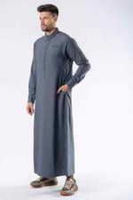 Al Ameer Lawung Mens Thobe Jubba Arab Islamic Long Dress Muslim Dishdasha AA2416