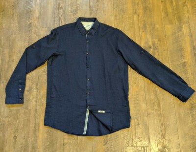 Tom Tailor Herren Hemd Gr. L Long Vanco NEU Blau
