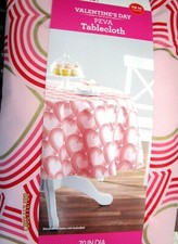TABLECLOTH.. VINYL..EASY CLEAN..VALENTINES 3 SIZES TO CHOOSE FROM