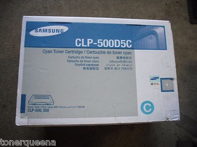 New ! Genuine Samsung  CLP-500N CLP-550  H/Y Cyan Toner CLP-500D5C CLP500D5C
