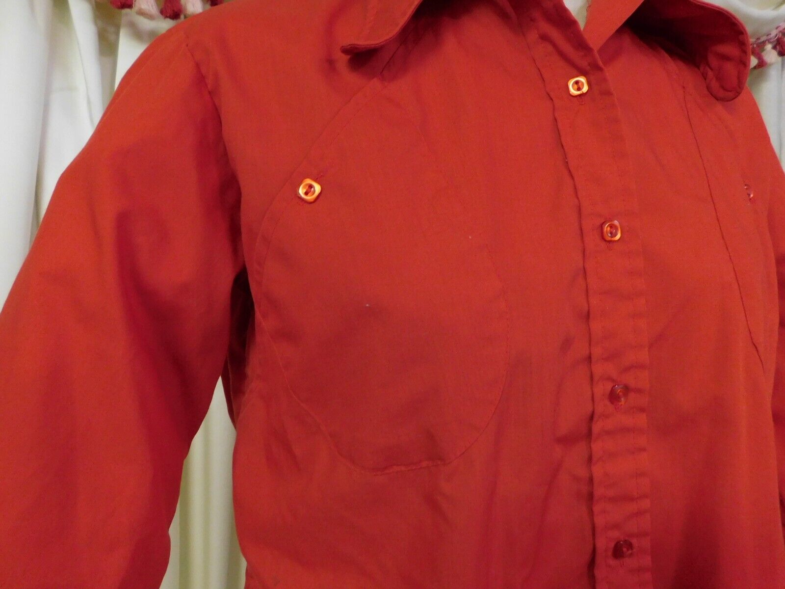 Vintage Red TAKE 1 Shirt Size 38 70's - image 3