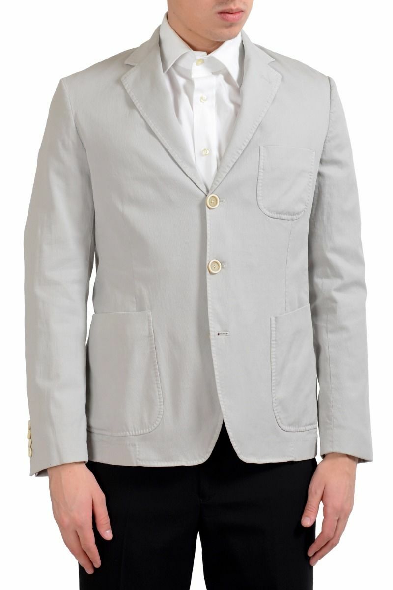 Мужской серый стрейчевый блейзер на трех пуговицах Malo спортивное пальто Размер 38 42 46 48 41090₽