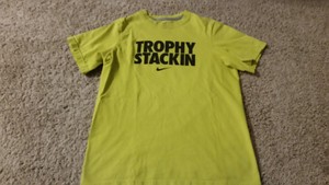 lime green and black graphic tee