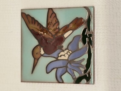 Handpainted Mag Mor Art Tile Sante Fe New Mexico 4''