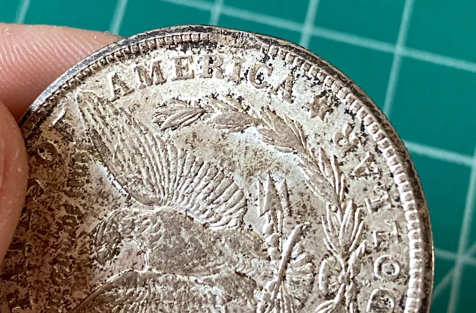 1921-S Morgan Silver Dollar Error Rim Clip - Image 3 of 4