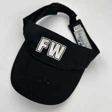 FW Youth Black Visor Cap Hat Adjustable