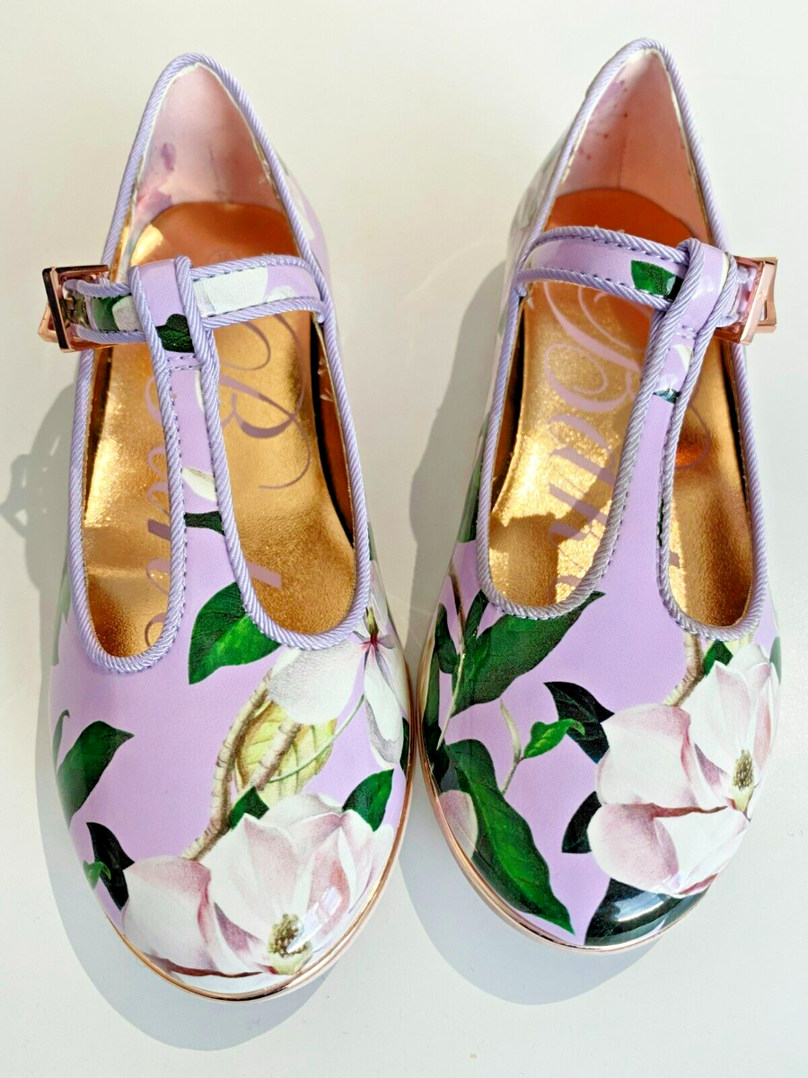 BNWT 🎀TED BAKER 🎀 Floral shoes Size UK 10 Girls EU 28 Opal