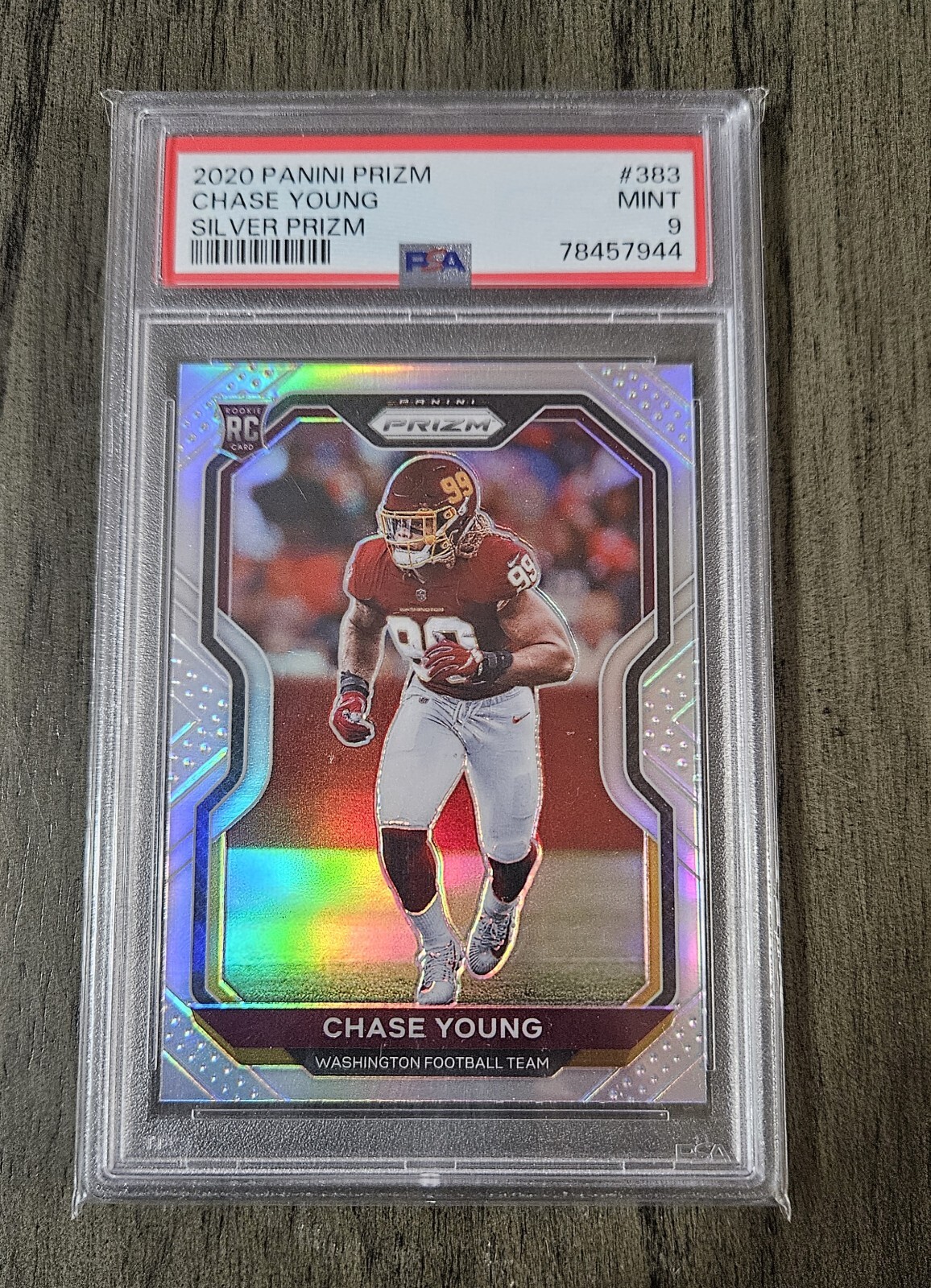 2020 Panini Prizm Chase Young RC Silver Prizm PSA 9 Mint