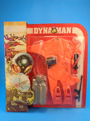  VINTAGE 1970's DYNAMAN SCUBA DIVING OUTFIT for ACTION FIGURE SEALED ORIGINAL
