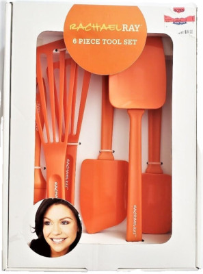 Rachael Ray Tools and Gadgets Kitchen/Cooking Utensil Set 6 Piece Orange NEW