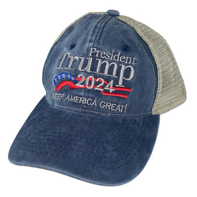 Keep America Great Again President Donald TRUMP 2024 MAGA Blue Hat