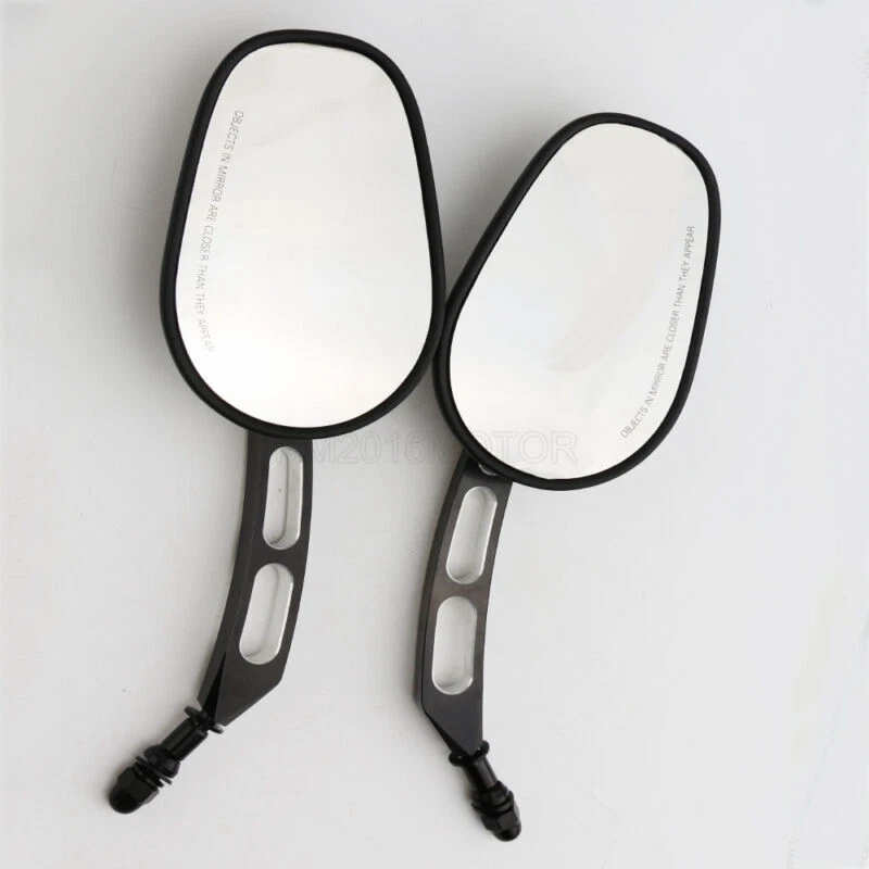 Espejos retrovisores negros aptos para Harley Touring Street Road Glide Sportster Foto 2 de 4