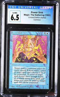 Magic: The Gathering MTG Power Sink [Alpha Edition] Graded CGC 6.5