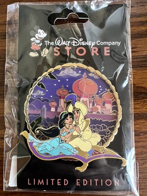 Disney D23 Expo Exclusive TWDC Fairytale Dancing Jasmine & Aladdin LE 300 Pin