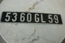 ANCIENNE PLAQUE D'IMMATRICULATION / DEPARTEMENT 59 nord ( 49 CM X 10 CM)