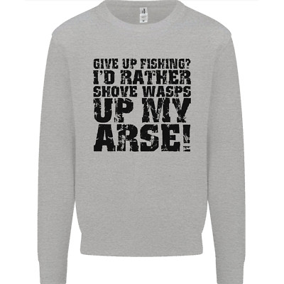 Angeln aufgeben? Fisherman Angling Herren Sweatshirt Pullover