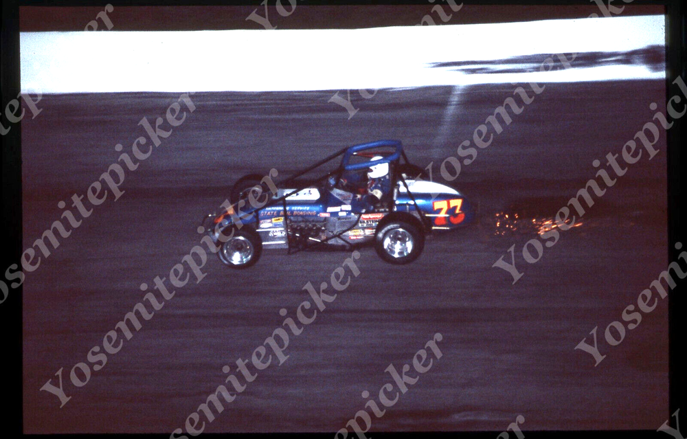 Sl71 Original slide 2000's Race w/  Vintage Midget Sprints Indy Cars # 73 868a
