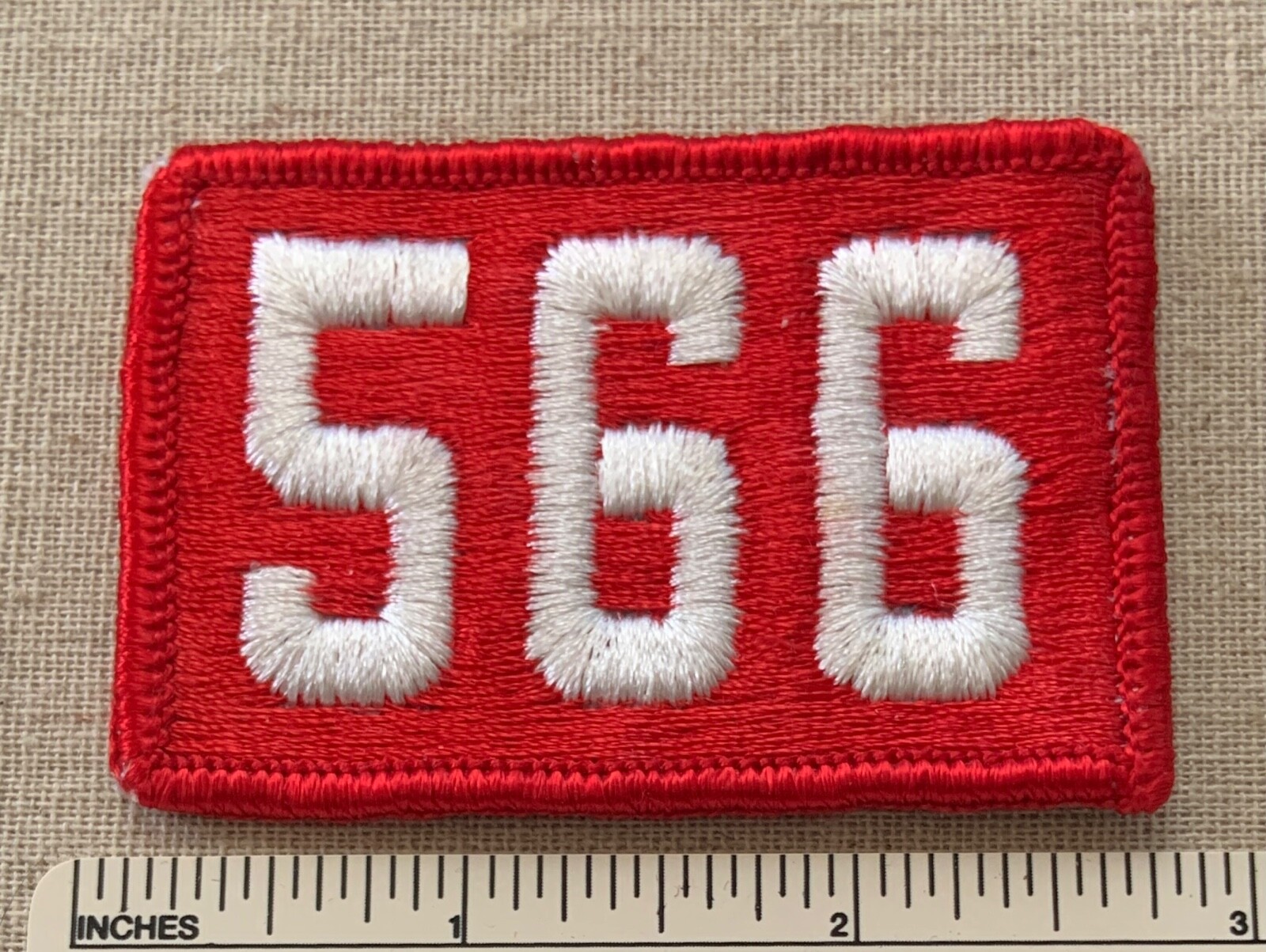 VTG BOY SCOUT Troop Number 566 Uniform Badge PATCH Red & White RWS 1 ...