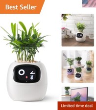 Smart pet Planter Robot Guidance on Plant Care with Emojis, Adorable Plant Co...
