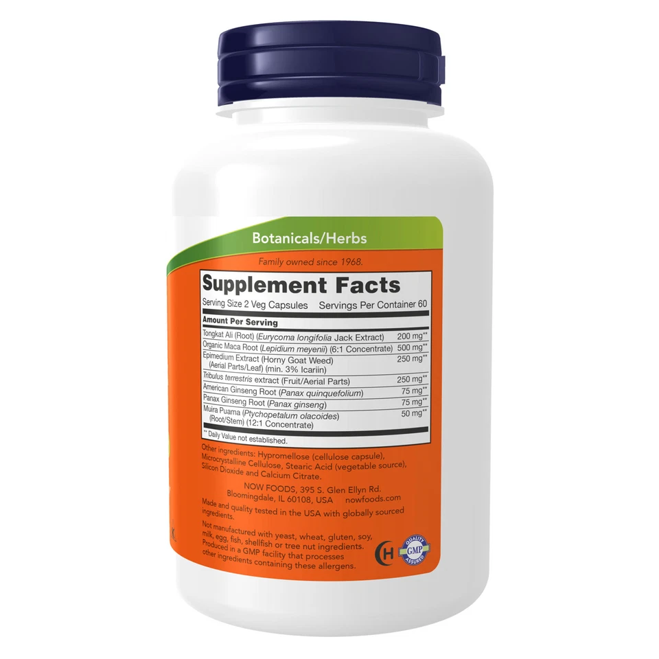 NOW FOODS TestoJack 200 120 cápsulas vegetales Foto 2 de 3