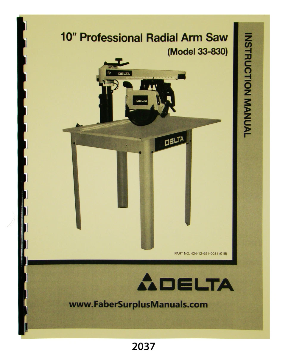 Delta 10 inch radial on sale arm saw