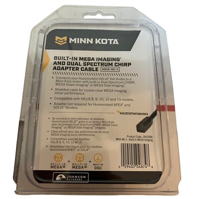 Minn Kota Mkr-Mi-1 Humminbird Helix Adapter Cable For Mega Down And Side Imaging