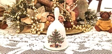 NIB Nikko CHRISTMASTIME 5" HOLIDAY BELL /DINNER BELL Christmas Tree  Japan