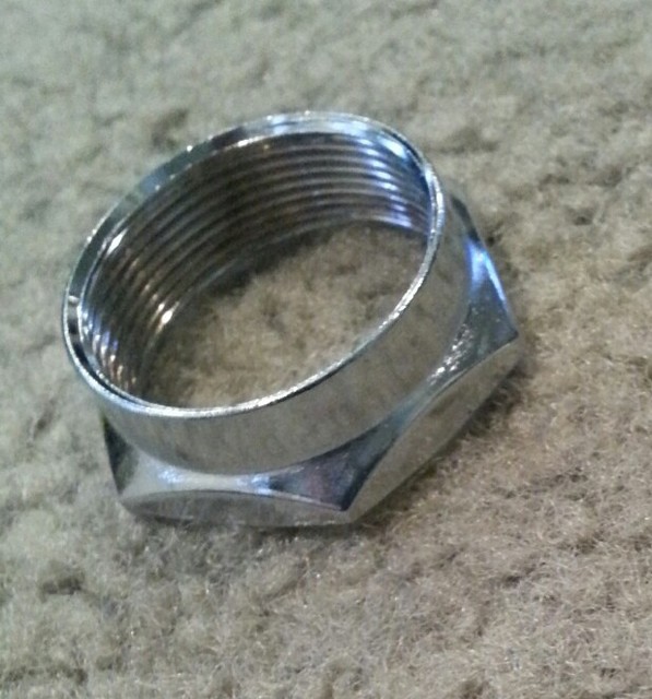 NEW CHROME BICYCLE HEADSET LOCK NUT 21.1 MM eBay