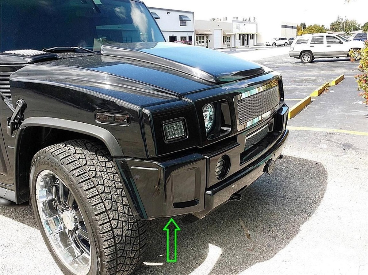 2003-09 Hummer H2 Front Bumper Corner Extensions Upgrade 2pcs FRP