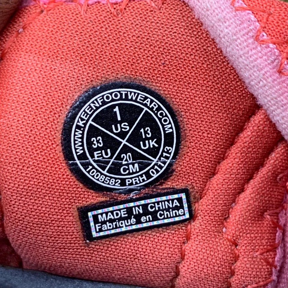 Keen Girls Whisper Raya Size 1Y Orange Drawstring Fisherman Hiking Sandals - Image 4 of 4