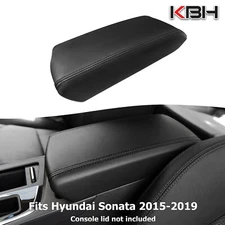 Center Console Armrest Lid Armrest Cover Trim Black for 2015-2019 Hyundai Sonata