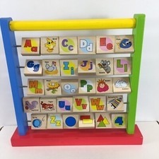 Wooden Alphabet/Word Shaped Numbers Learning Toy Colorful  Wooden Arts  Crafts