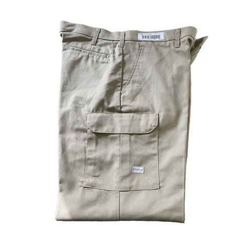 Softwill UniFirst Pants Men’s 36x32. Khaki Cargo Pocket Work Uniform