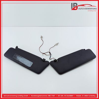 MERCEDES BENZ E-CLASS W124 SUN VISOR SET LEATHER WITH CABLE 1265409210