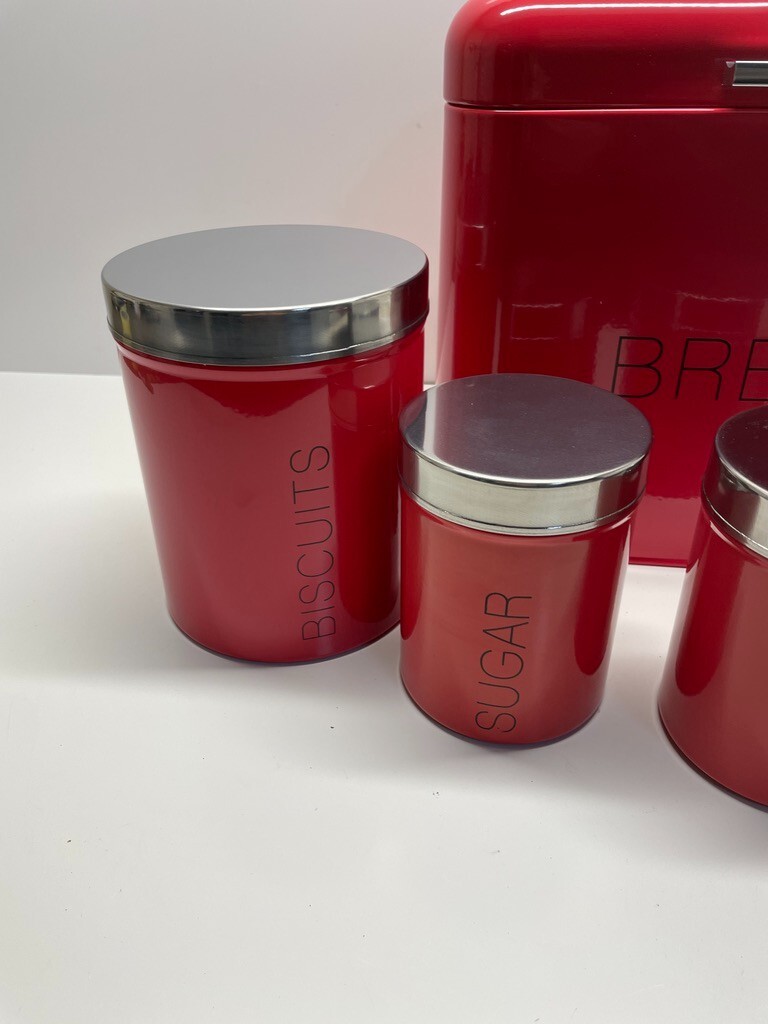 Argos Home 5 Piece Kitchen Storage Set Biscuit Biscuit Red (2 x coffee) 5062 eBay