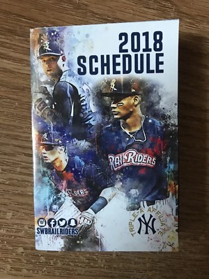 2018 Scranton Wilkes Barre Railriders Pocket Schedule Yankees | eBay