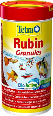 TÉTRA Tetra Rubin Granules Feinkörniges Granulat Hauptfutter Zierfische 250 ml