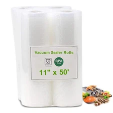 2/4 Pack Vacuum Sealer Bags 11"x 50' for Food Saver Seal a Meal Commercial Grade